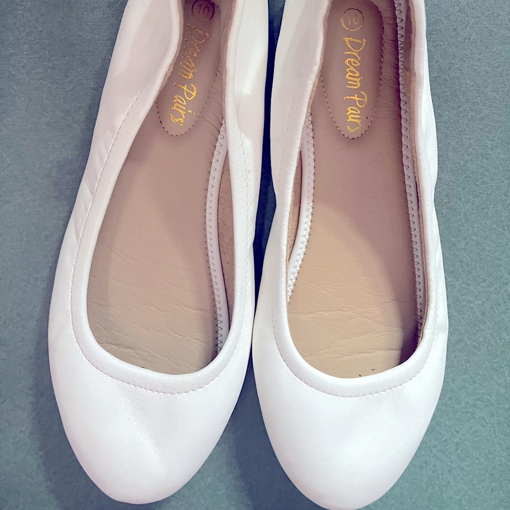 White flats size 10